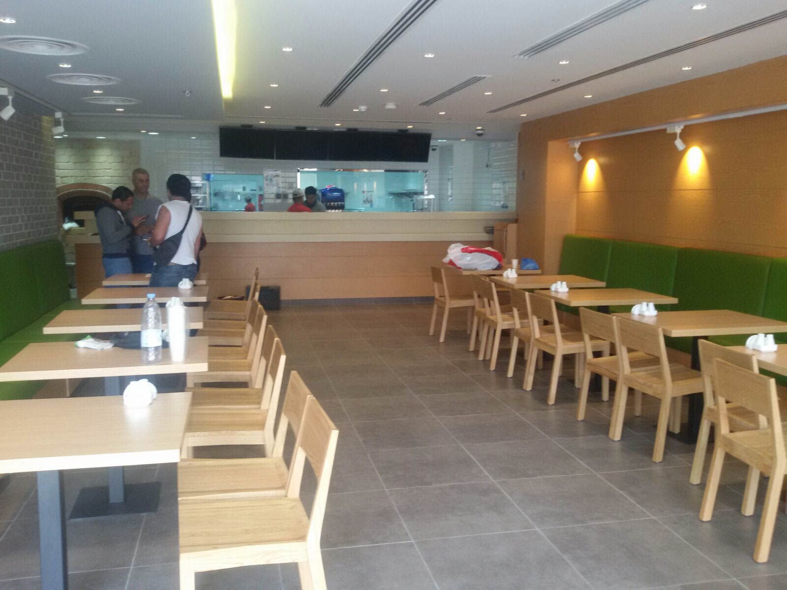 Restaurant chairs and tables.